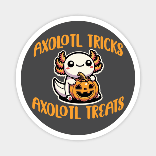 Halloween Axolotl Tricks Axolotl Treats Cute Halloween Magnet